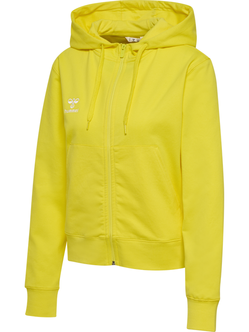 hmlGO 2.0 ZIP HOODIE WOMAN, BLAZING YELLOW, packshot