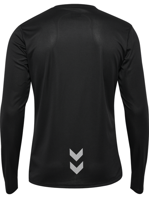 hmlRUN JERSEY L/S, BLACK, packshot