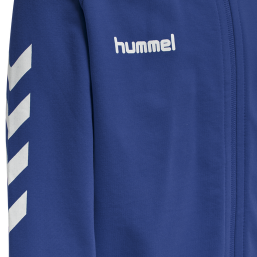 HMLGO KIDS COTTON ZIP HOODIE, TRUE BLUE, packshot