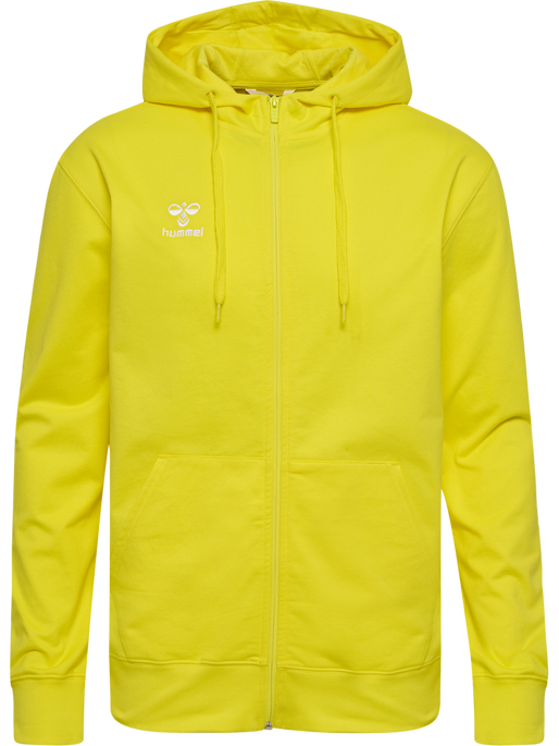 hmlGO 2.0 ZIP HOODIE, BLAZING YELLOW, packshot