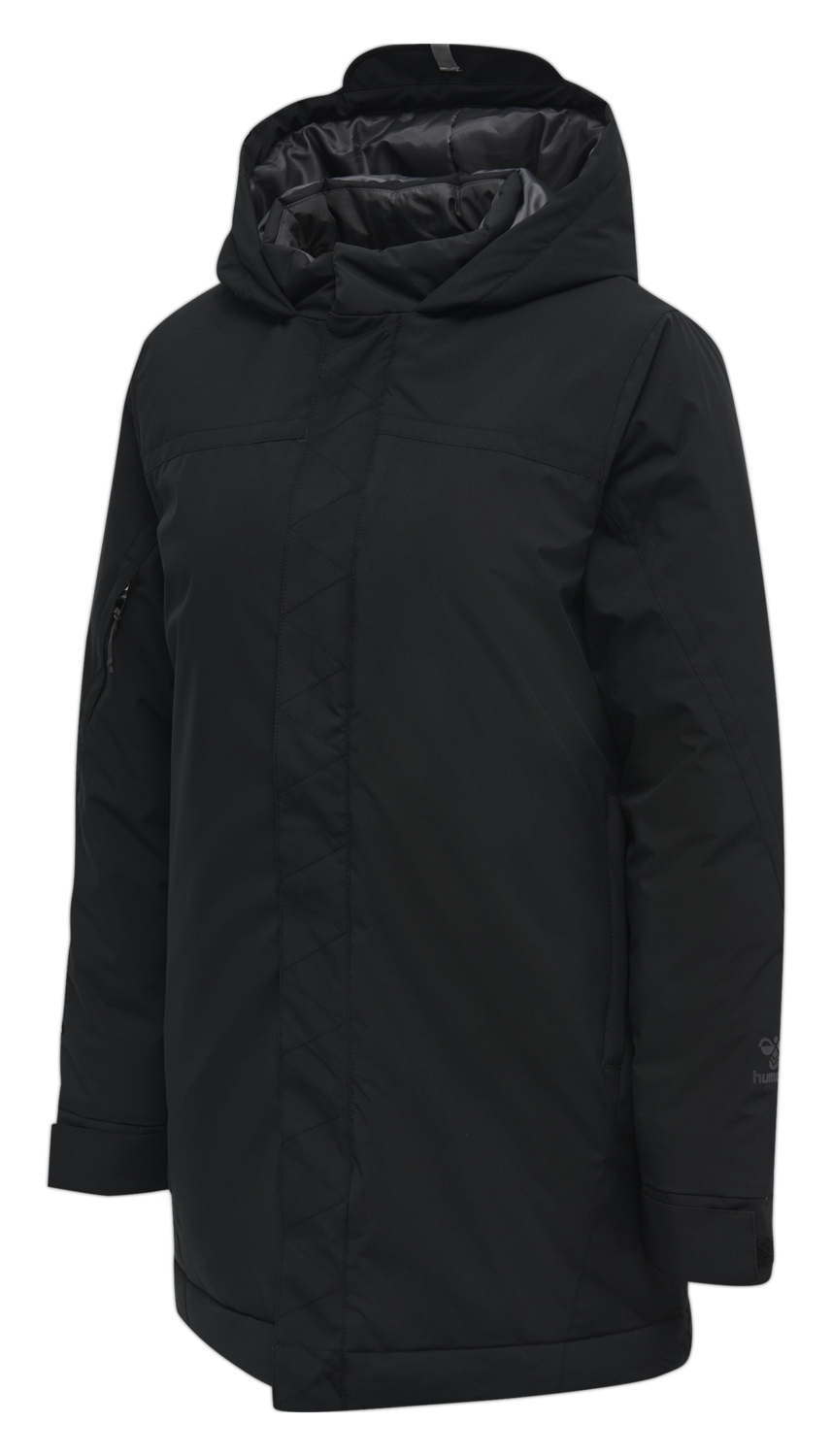 hmlNORTH PARKA JACKET WOMAN, BLACK/ASPHALT, packshot