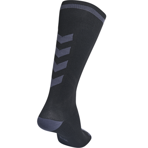 ELITE INDOOR SOCK HIGH, BLACK/ASPHALT, packshot
