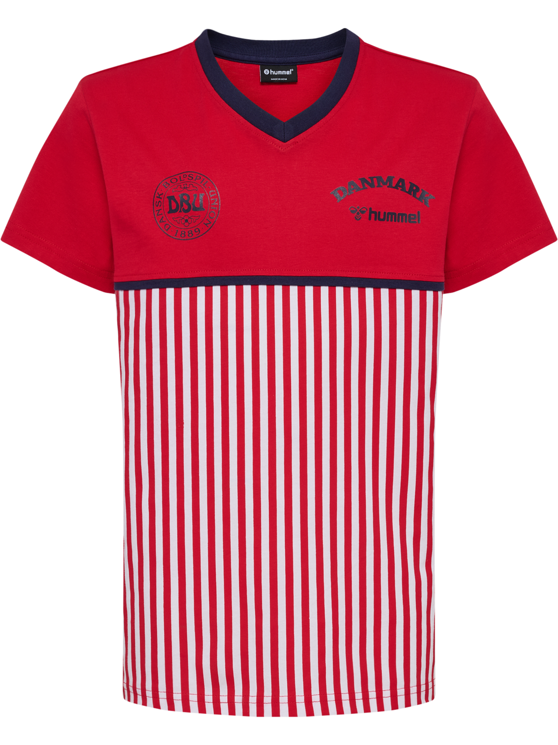DBU 26 FAN 86 BLOCK COTTON TEE KIDS, TANGO RED/WHITE, packshot