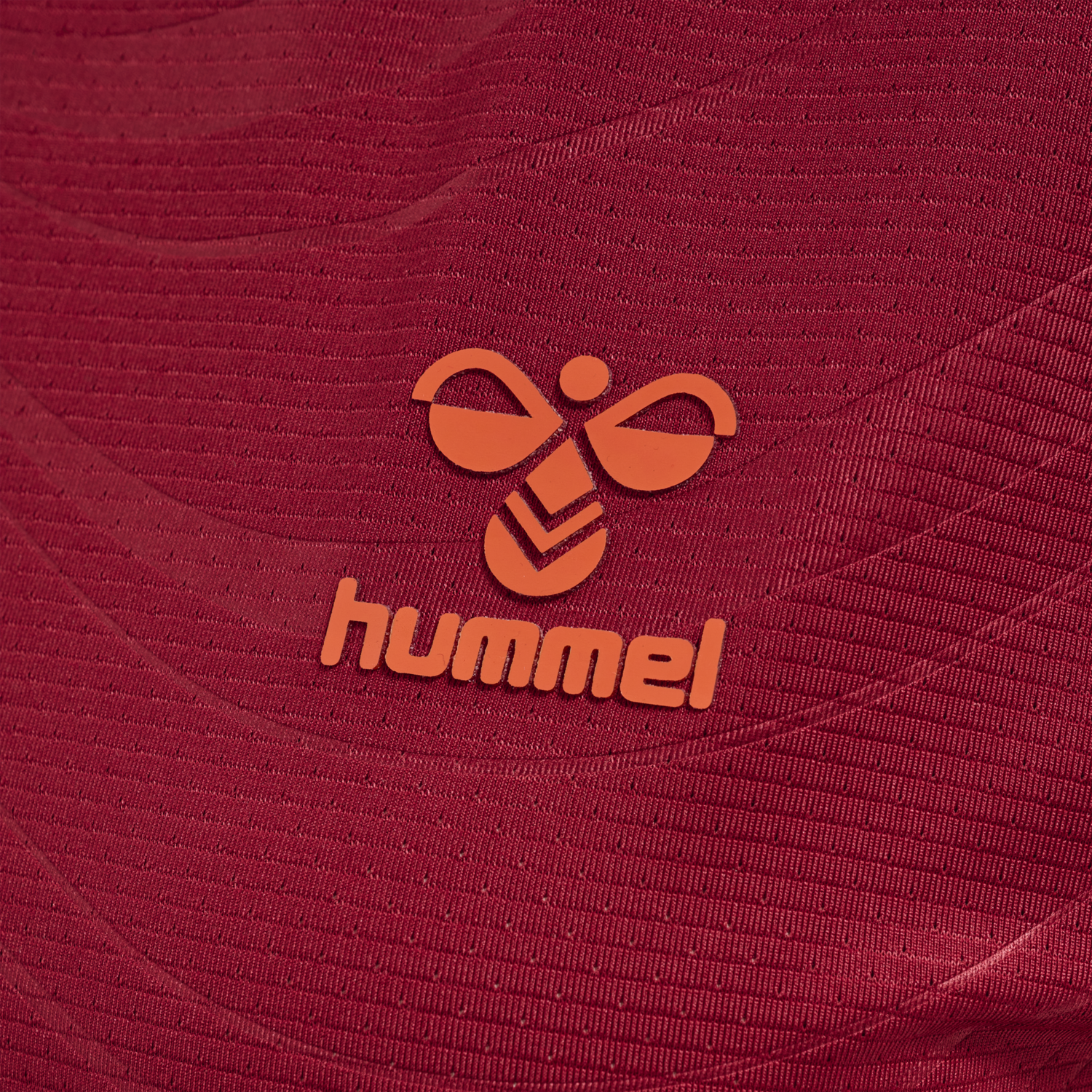 hmlONGRID POLY TEE S/S WO, RHUBARB/NASTURTIUM, packshot