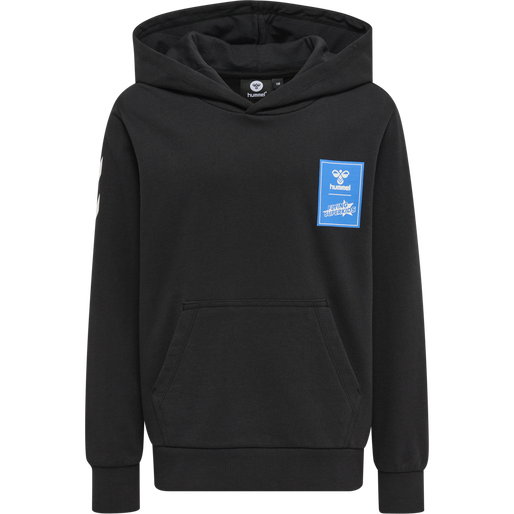 hmlFLYING SPRING HOODIE, BLACK, packshot