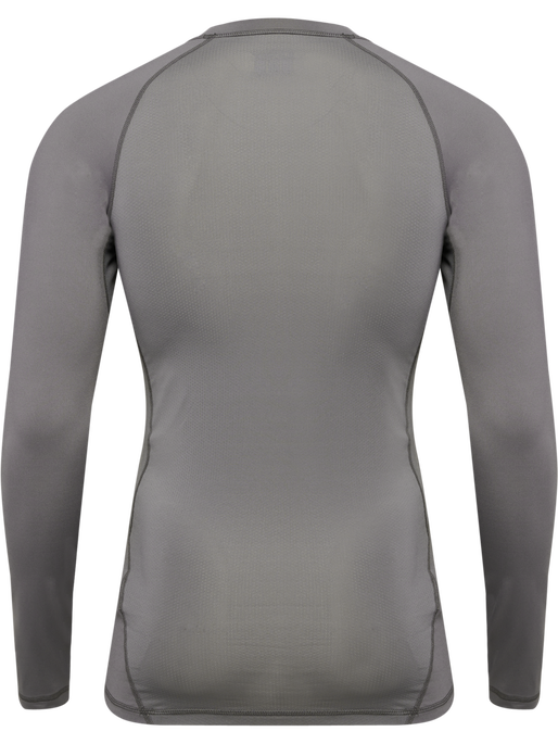 hmlBL PERFORMANCE TEE L/S, STEEL GRAY, packshot