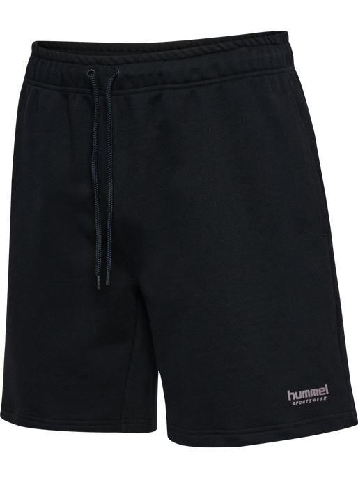 hmlLOOSE SWEAT SHORTS HS, BLACK, packshot