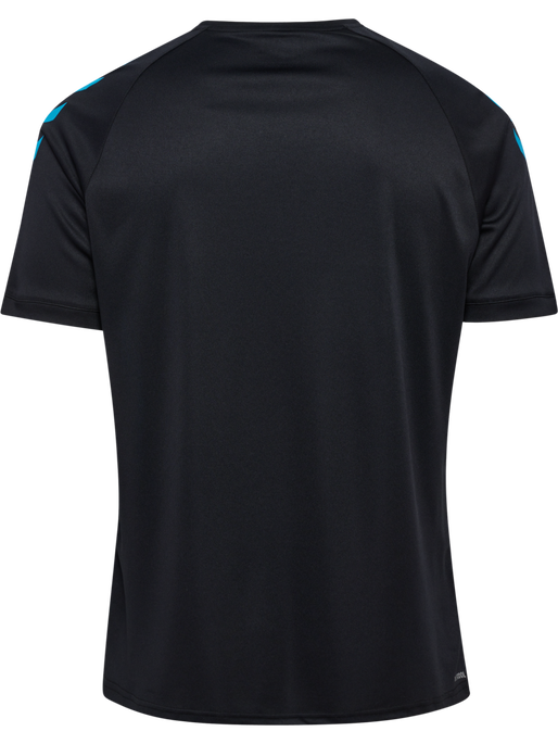 hmlGRAPHIC UNIVERSE JERSEY S/S, BLACK/NEON BLUE, packshot