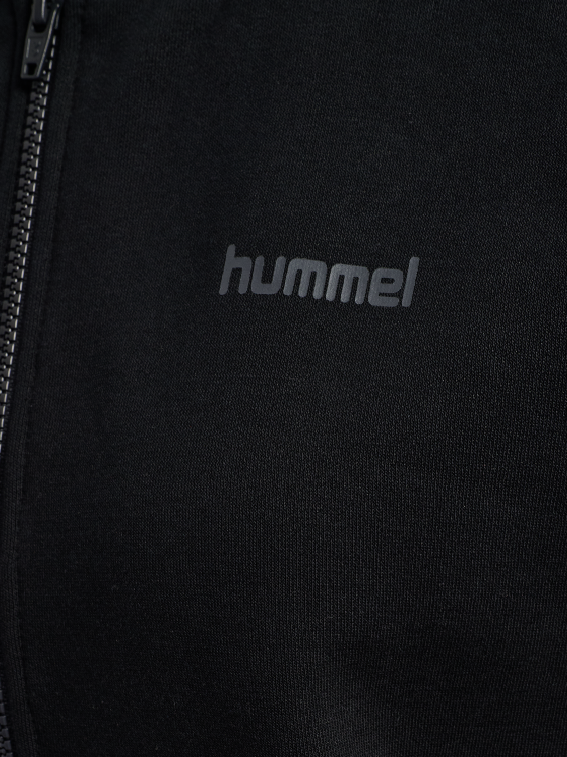hmlKEEPER CHEVRON W ZIP HOODIE, BLACK, packshot