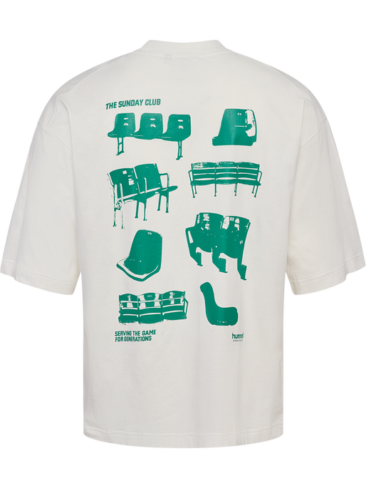 hmlOVERSIZED T-SHIRT S/S SUNDAY, BLANC DE BLANC, packshot