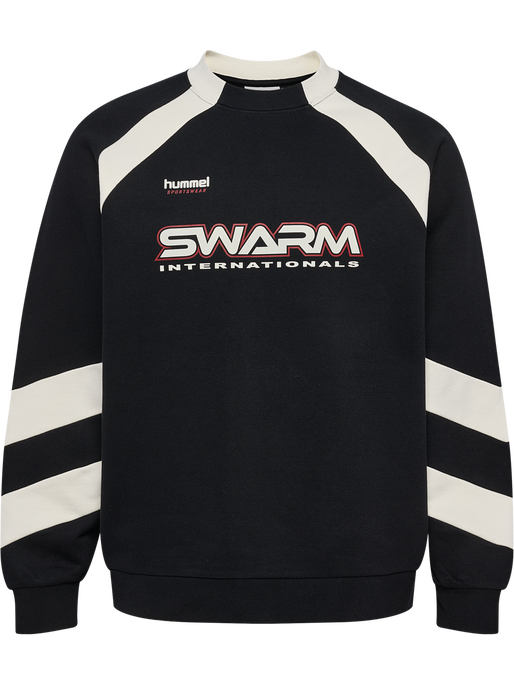 hmlOVERSIZED CREW SPORTSWEAR SWARM, BLACK hmlOVERSIZED CREW SPORTSWEAR SWARM, BLACK, packshot