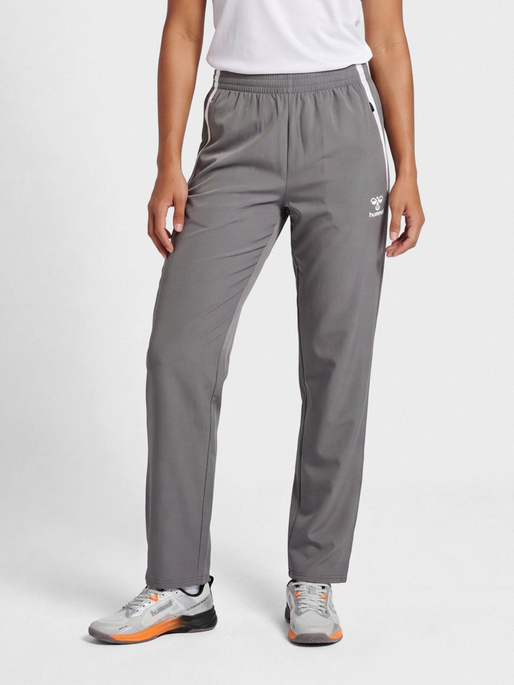 hmlLEAD 2.0 WOVEN PANTS WOMAN, STEEL GRAY, model