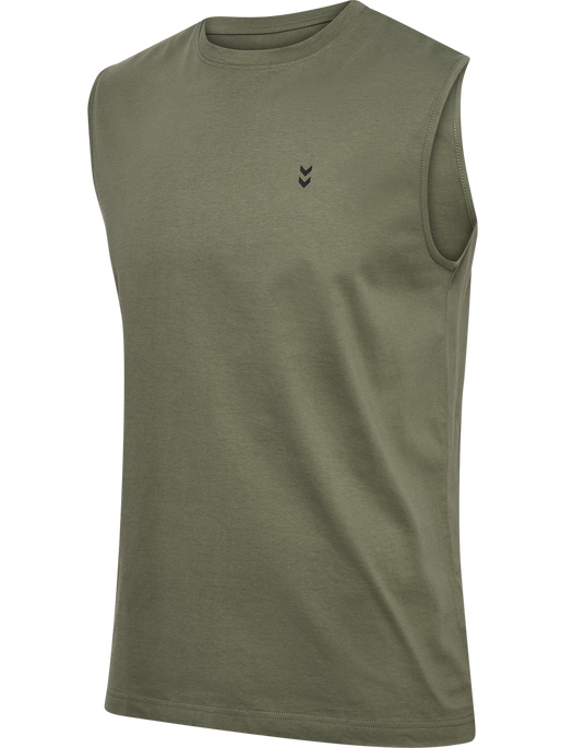 hmlHIIT MUSCLE TANK TOP, DEEP LICHEN GREEN, packshot
