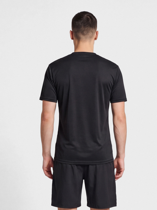 hmlLOGO JERSEY S/S, BLACK, model