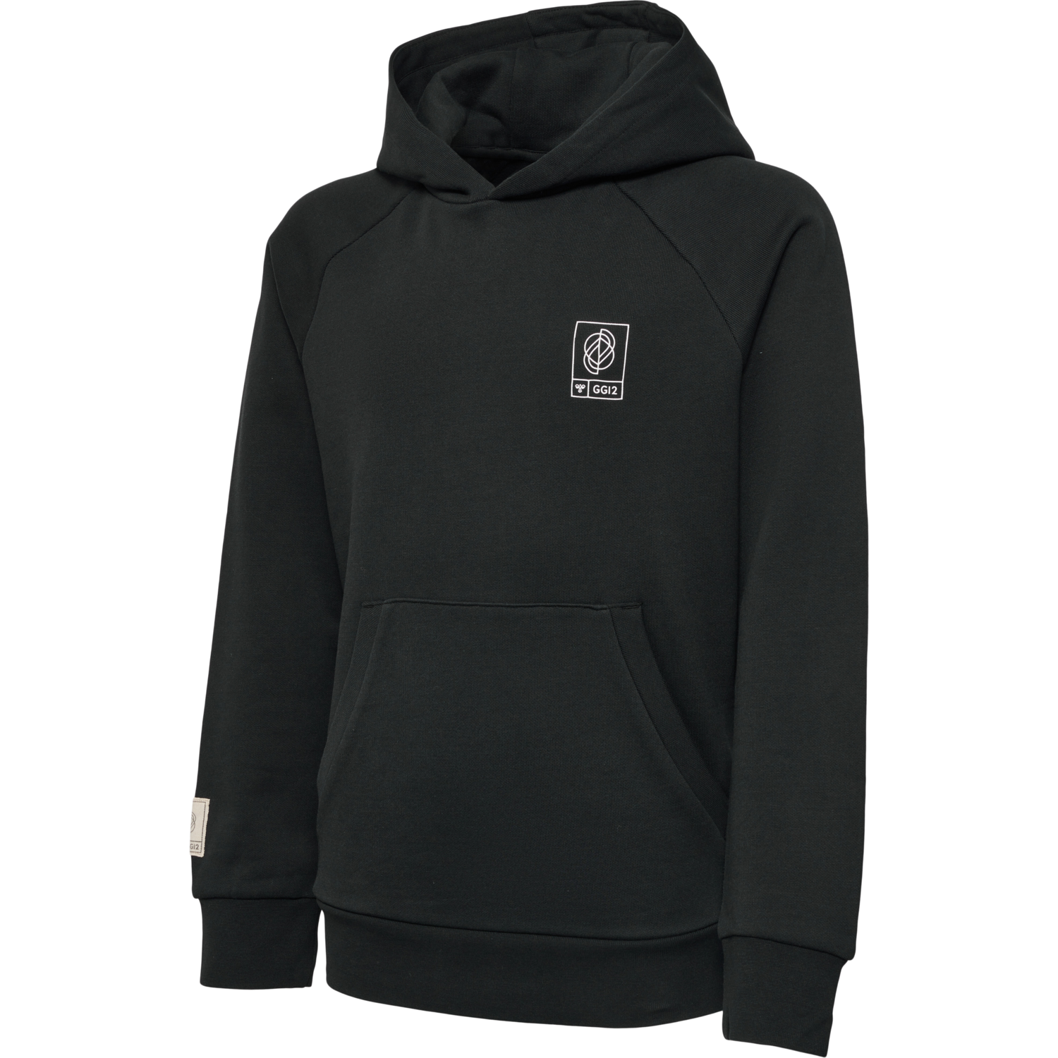hmlGG12 SWEAT HOODIE KIDS, BLACK, packshot