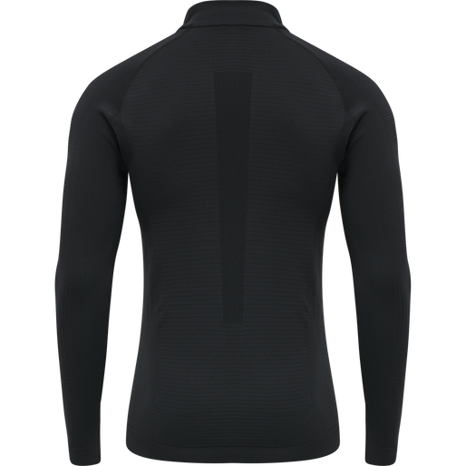 hmlSTROKE SEAMLESS HALF ZIP, BLACK hmlSTROKE SEAMLESS HALF ZIP, BLACK, packshot