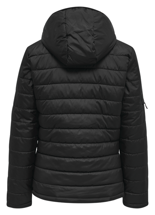 hmlNORTH QUILTED HOOD JACKET WOMAN, BLACK/ASPHALT hmlNORTH QUILTED HOOD JACKET WOMAN, BLACK/ASPHALT, packshot