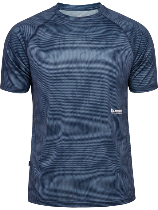 hmlPULSE AOP WORKOUT SHORTS SET, BLUE MIRAGE/DRESS BLUE, packshot