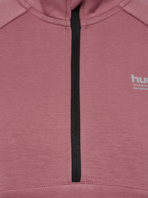 hmlTECH FLEECE WOMEN BOXY HALF ZIP, WISTFUL MAUVE hmlTECH FLEECE WOMEN BOXY HALF ZIP, WISTFUL MAUVE, packshot