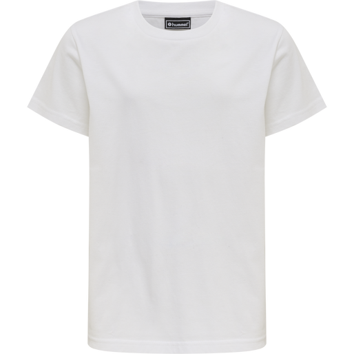 hmlRED BASIC T-SHIRT S/S KIDS, WHITE, packshot