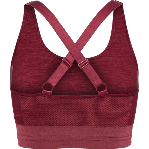 hmlCLEA SEAMLESS  SPORTS TOP, CABERNET, packshot