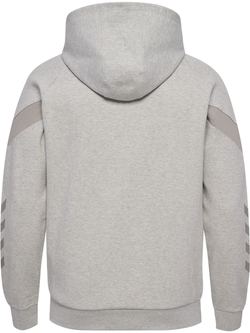 hmlTRAVEL ZIP HOODIE, LIGHT GREY MELANGE, packshot