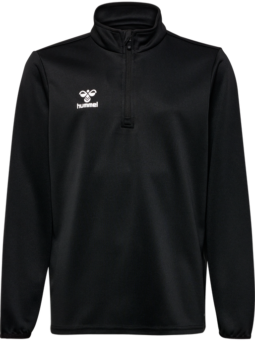 hmlESSENTIAL HALF-ZIP KIDS, BLACK, packshot