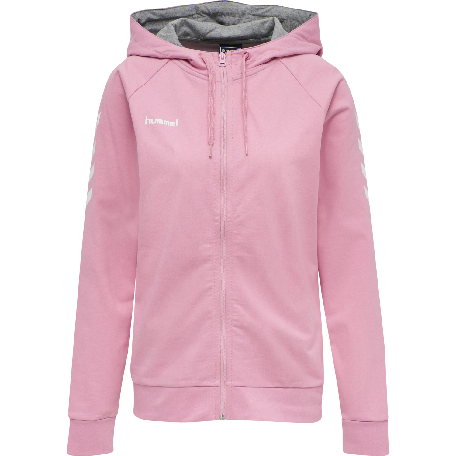 HMLGO COTTON ZIP HOODIE WOMAN, COTTON CANDY, packshot