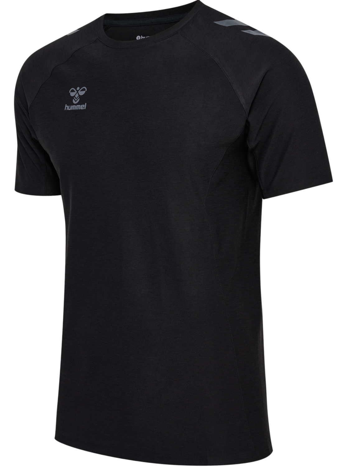 hmlCIMA 2.0 JERSEY S/S, BLACK MELANGE, packshot