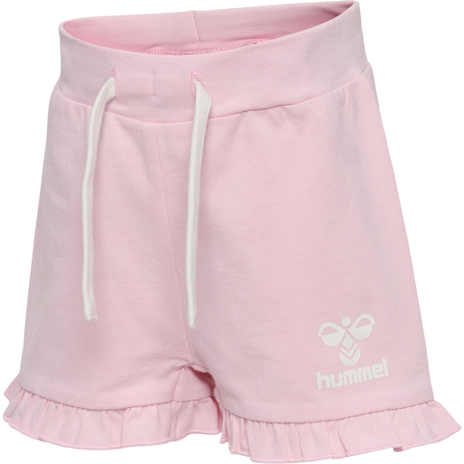 hmlDREAM RUFFLE SHORTS, PARFAIT PINK, packshot