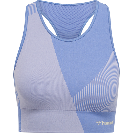 hmlMT UNITE SEAMLESS SPORTS TOP, MARINA/LAVENDER, packshot