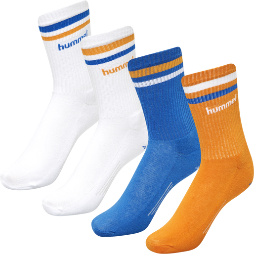 hmlRETRO 4-PACK SOCKS MIX, WHITE, packshot