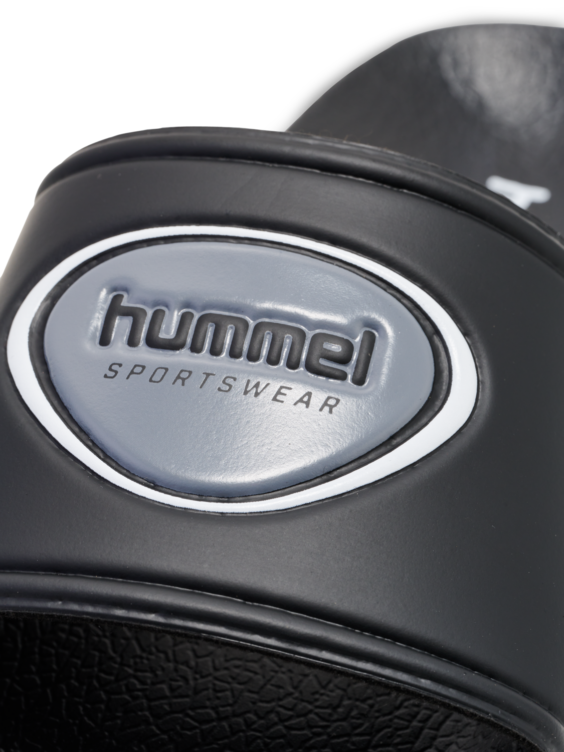 POOL SLIDE BADGE, BLACK, packshot