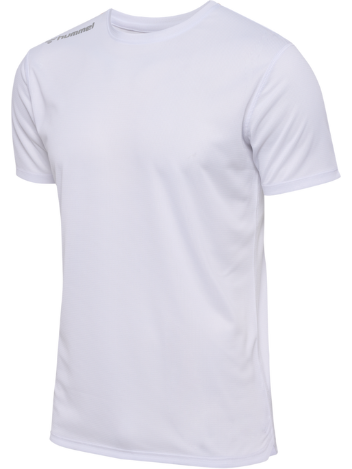 hmlRUN JERSEY S/S, WHITE, packshot