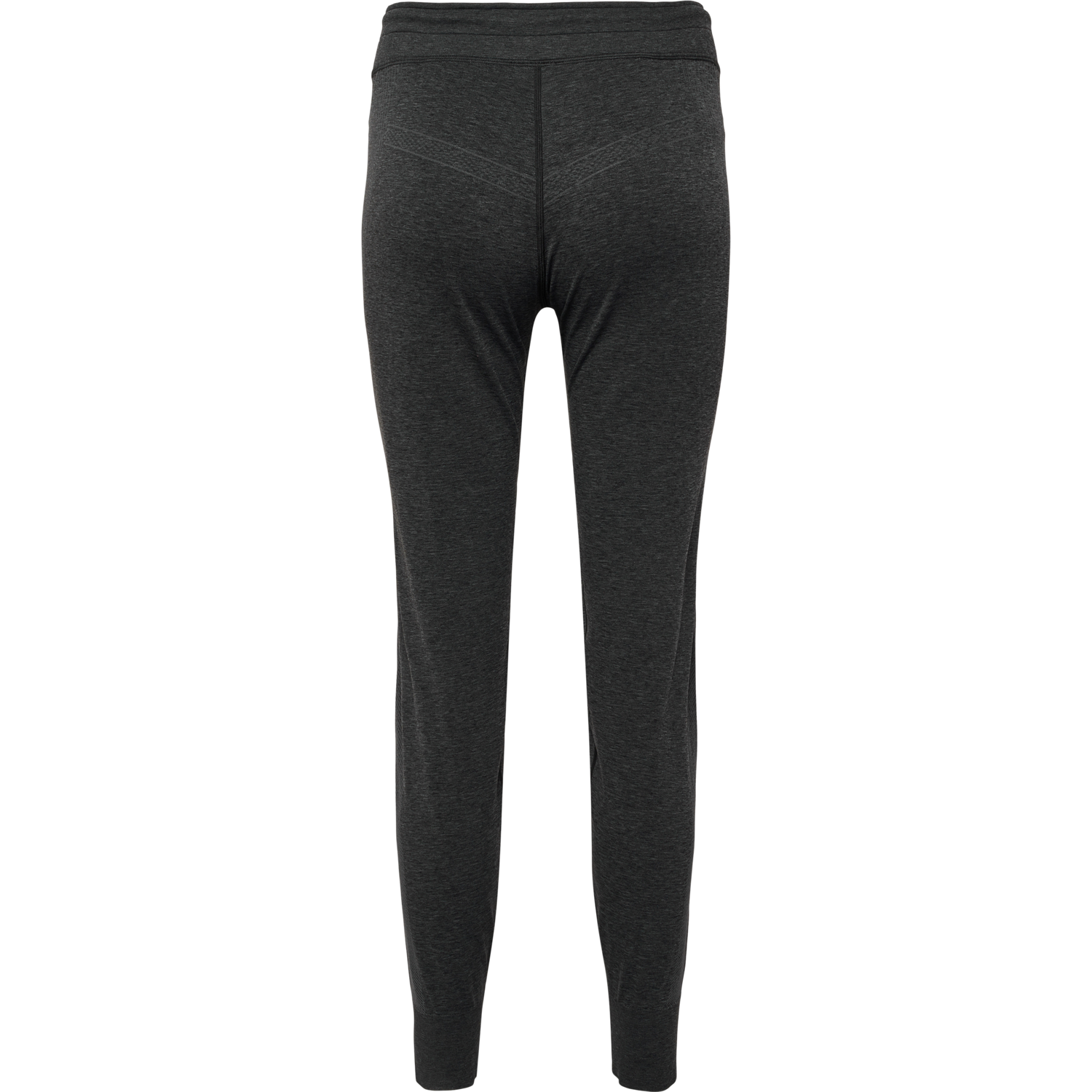 hmlMT HANA SEAMLESS TAPERED PANTS, BLACK MELANGE, packshot