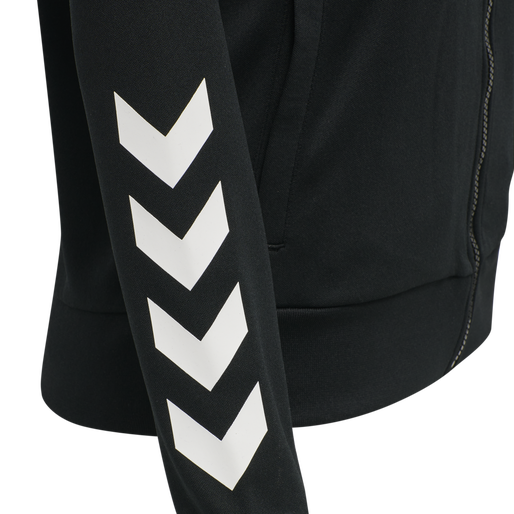 hmlLEGACY POLY WOMAN ZIP JACKET, BLACK, packshot