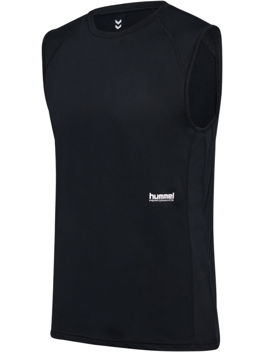 hmlPULSE WORKOUT TANK TOP, BLACK, packshot