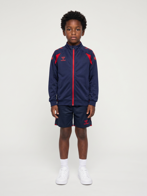 hmlCORE 2.0 TRACK ZIP JACKET KIDS, MARINE/TRUE RED, model