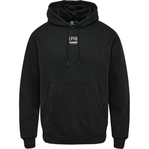 hmlLP10 BOXY SWEAT HOODIE, BLACK, packshot