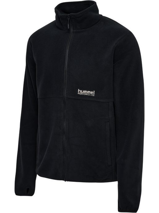hmlPULSE FLEECE JACKET, BLACK hmlPULSE FLEECE JACKET, BLACK, packshot
