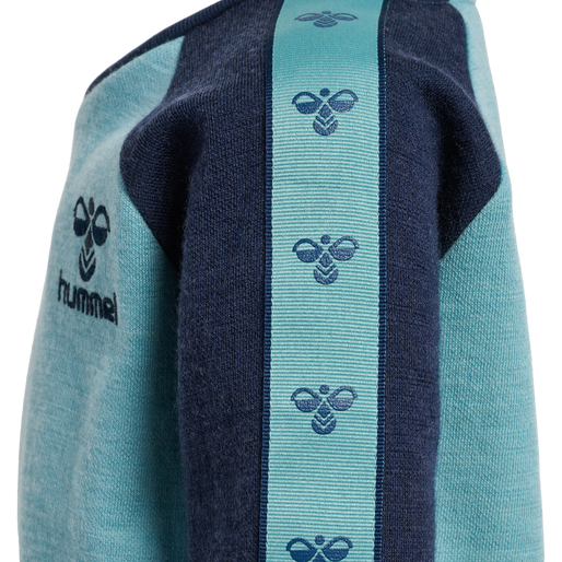hmlWULBATO SWEATSHIRT, MINERAL BLUE, packshot