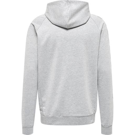 hmlMOVE GRID COTTON ZIP HOODIE, GREY MELANGE, packshot