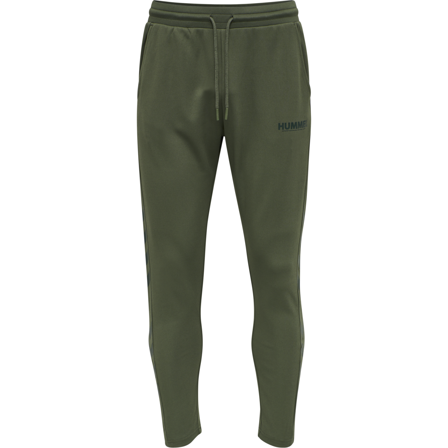 hmlLEGACY POLY TAPERED PANTS, BEETLE, packshot