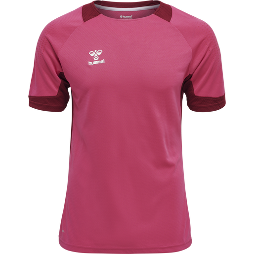 hmlLEAD S/S POLY JERSEY, RASPBERRY SORBET, packshot