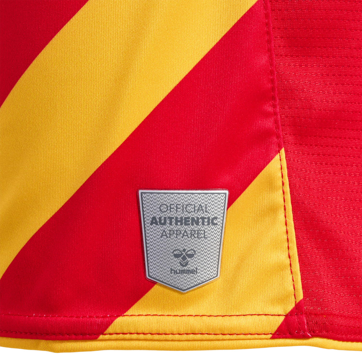 hmlCSC 19/20 KIDS HOME JERSEY S/S, TRUE RED/SPORTS YELLOW W/SPONS, packshot