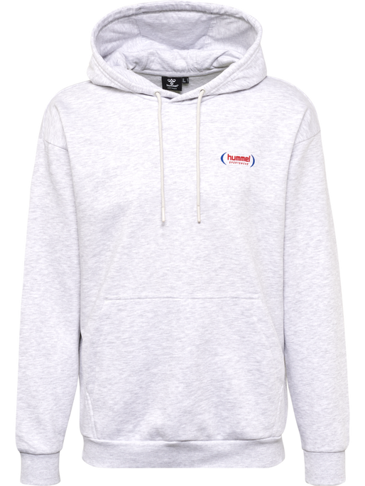 hmlFELIX LOOSE HOODIE, LIGHT GREY MELANGE, packshot