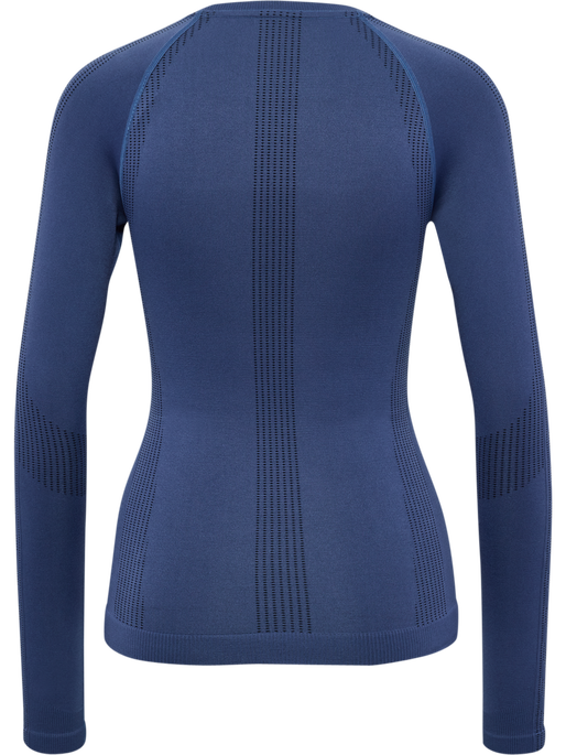 hmlMT SHAPING SEAMLESS T-SHIRT L/S, BLUE INDIGO, packshot