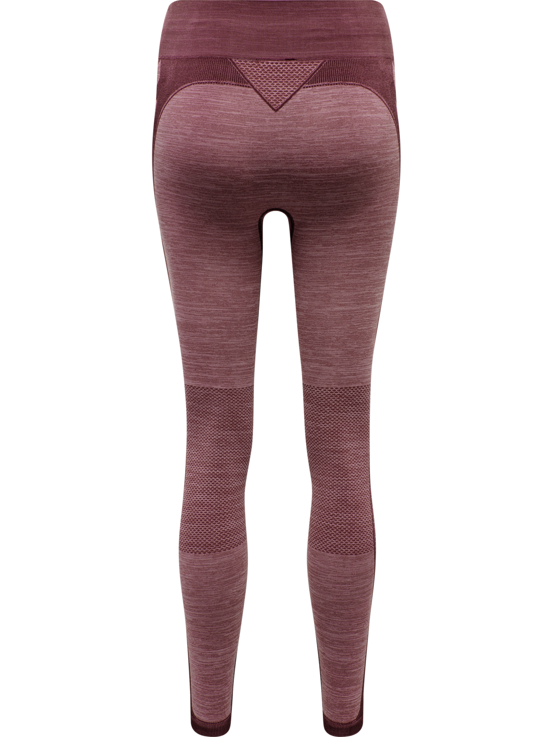 hmlCLEA SEAMLESS MID WAIST TIGHTS, FUDGE/WOODROSE MELANGE, packshot