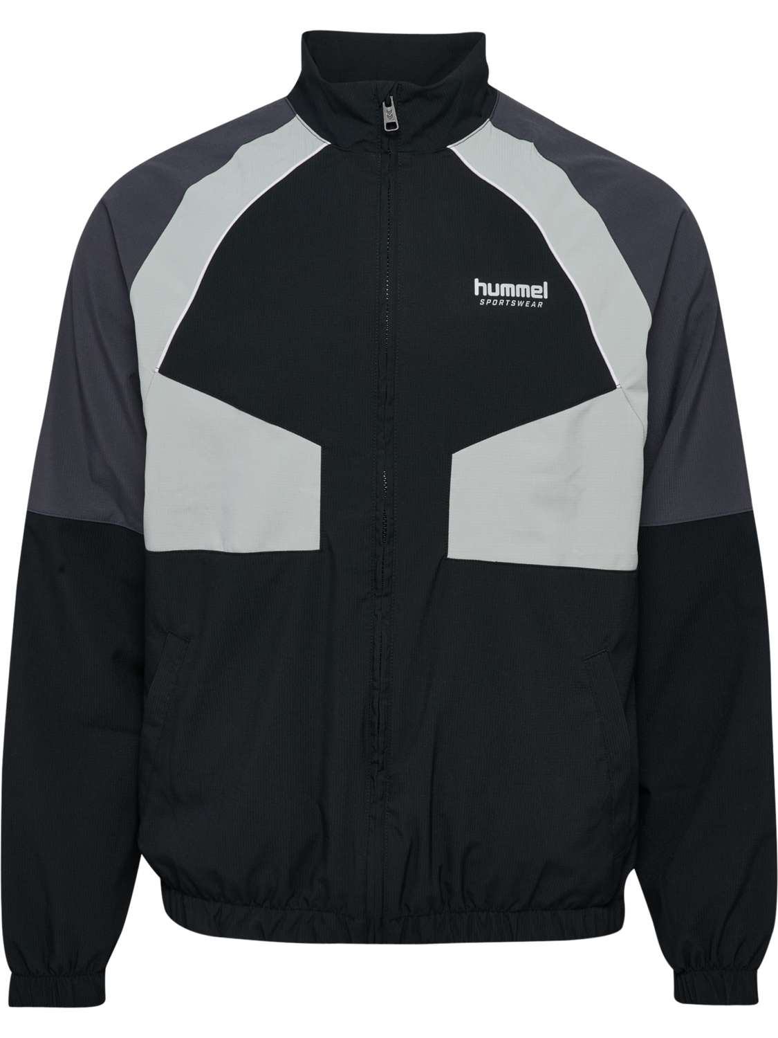 hmlLOOSE TRACK ZIPJACKET SPORTSWEAR, BLACK, packshot