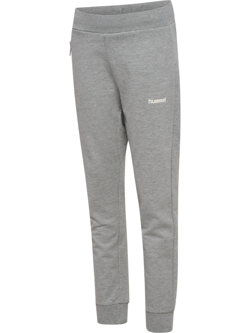 hmlJR REGULAR ADJ WAIST PANTS, GREY MELANGE, packshot